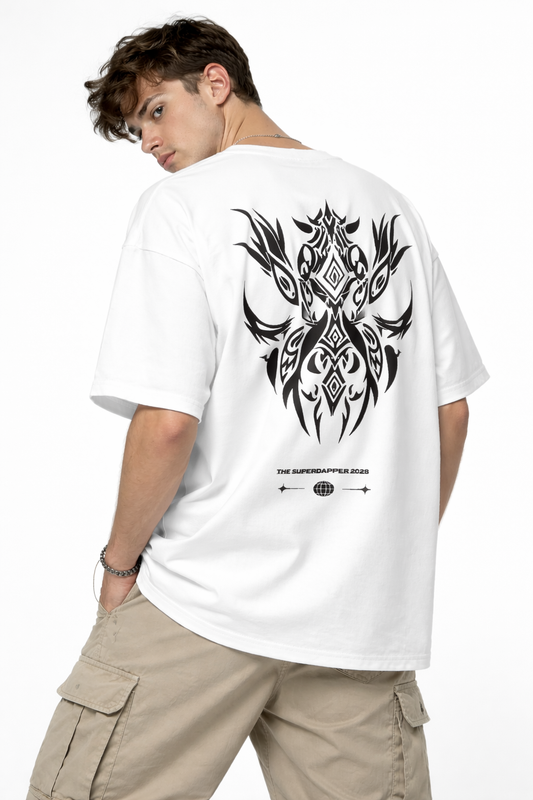 Tribal – Oversized White T-Shirt