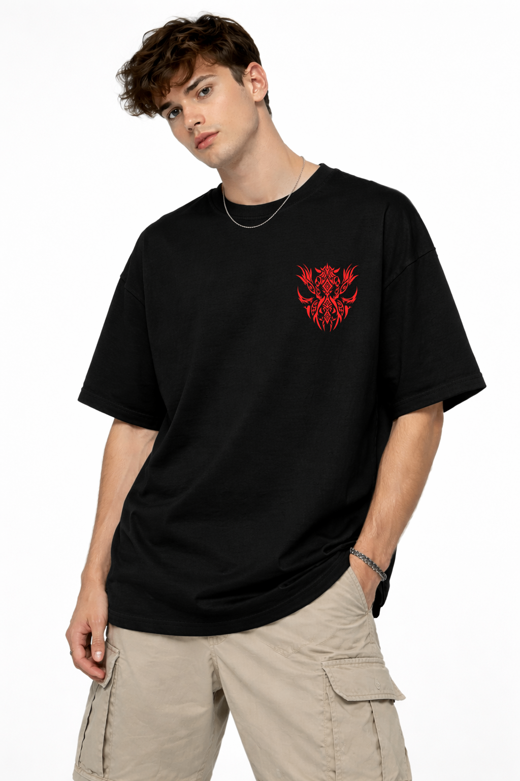 Tribal – Oversized Black T-Shirt