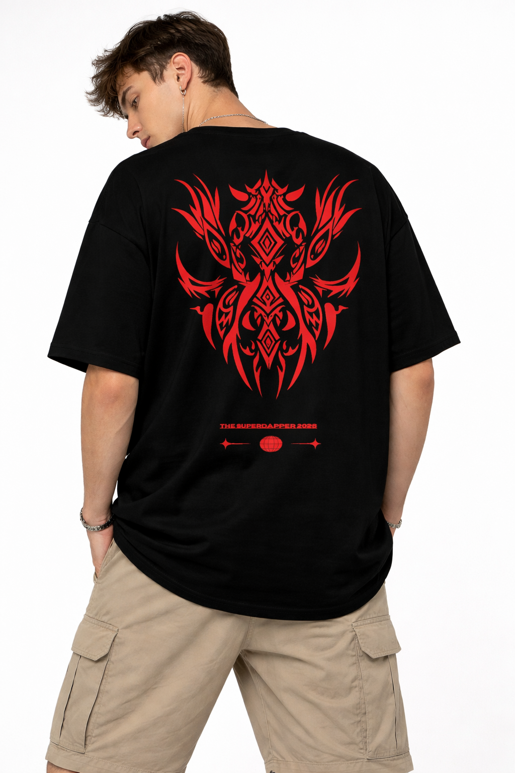 Tribal – Oversized Black T-Shirt