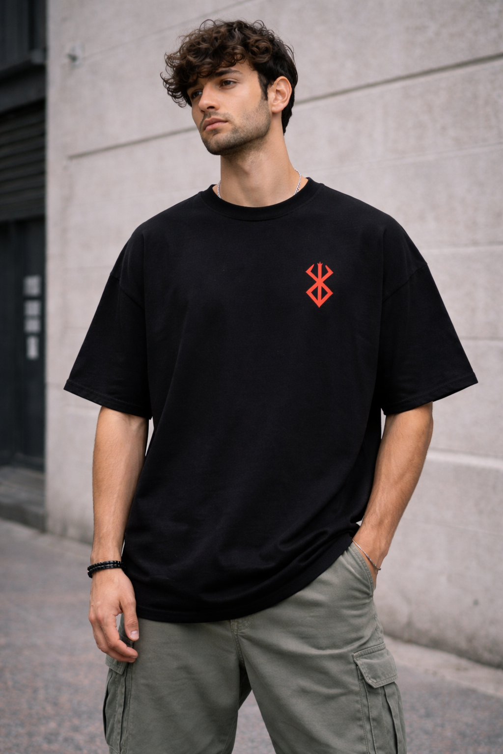 Berserk Symbol – Oversized Black T-Shirt