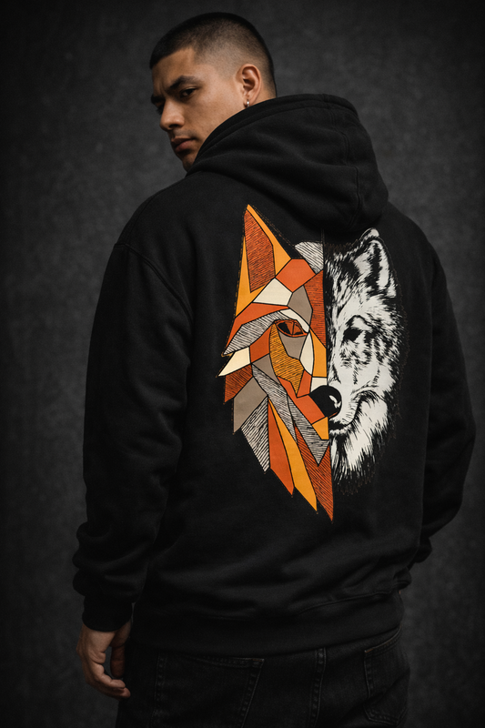 Urbane Fabulous Black WOLF Hoodie