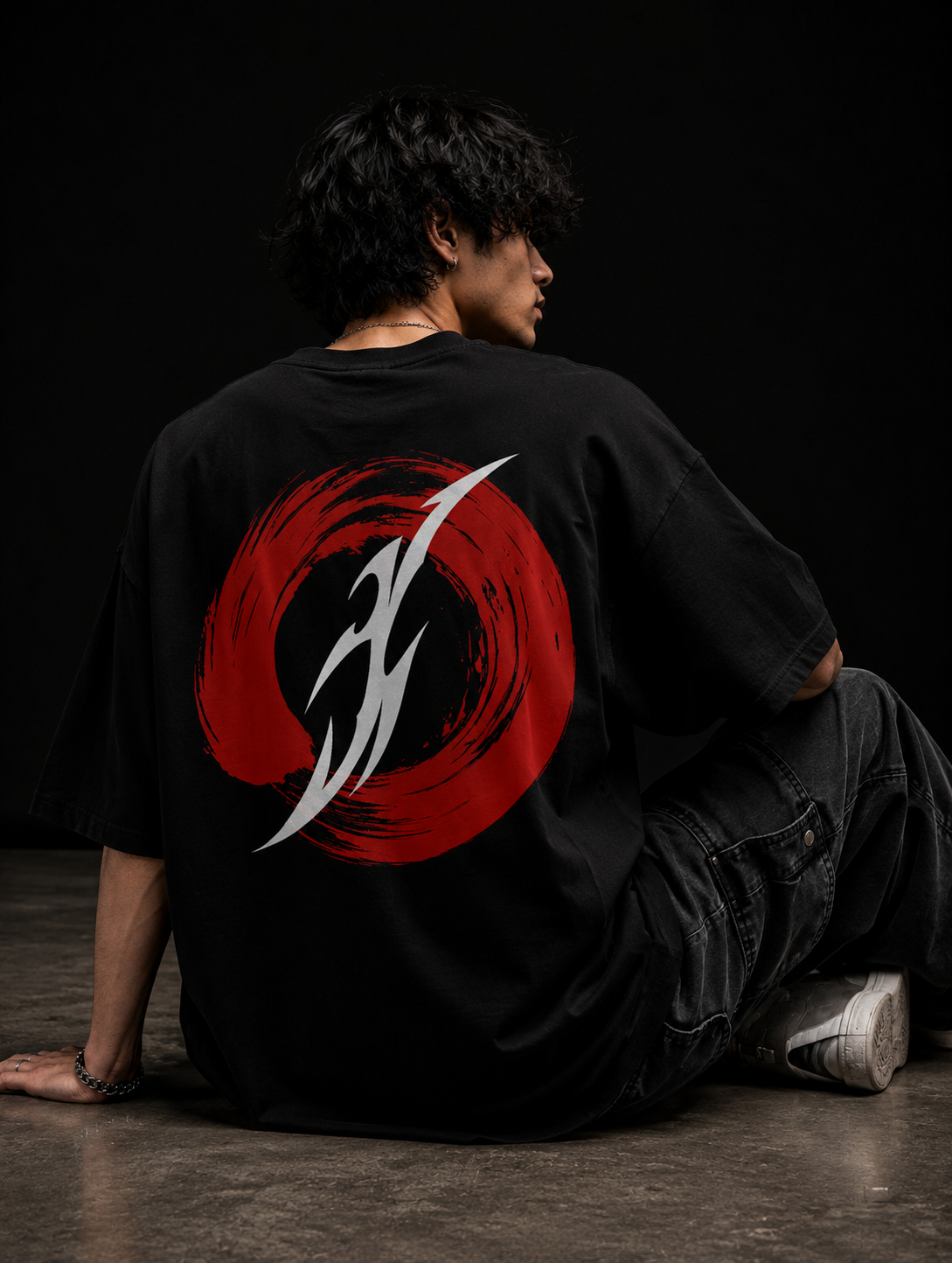 CRIMSON VOID – Oversized Black T-Shirt
