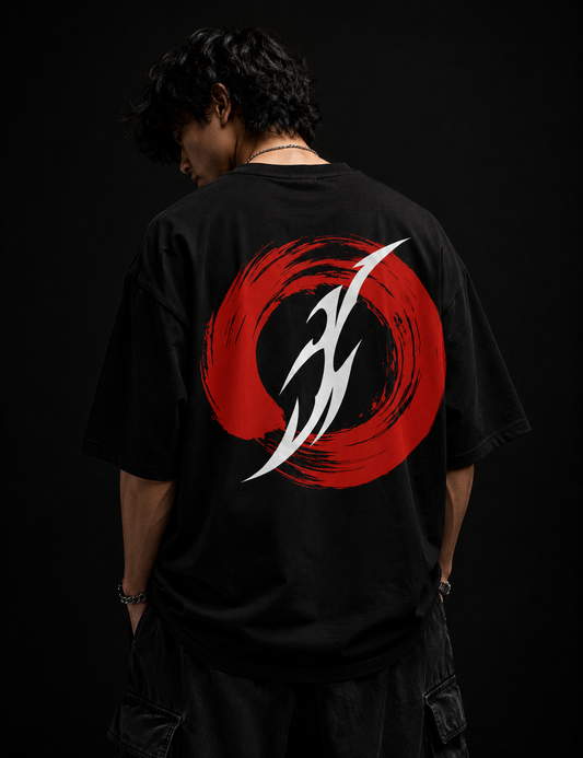 CRIMSON VOID – Oversized Black T-Shirt