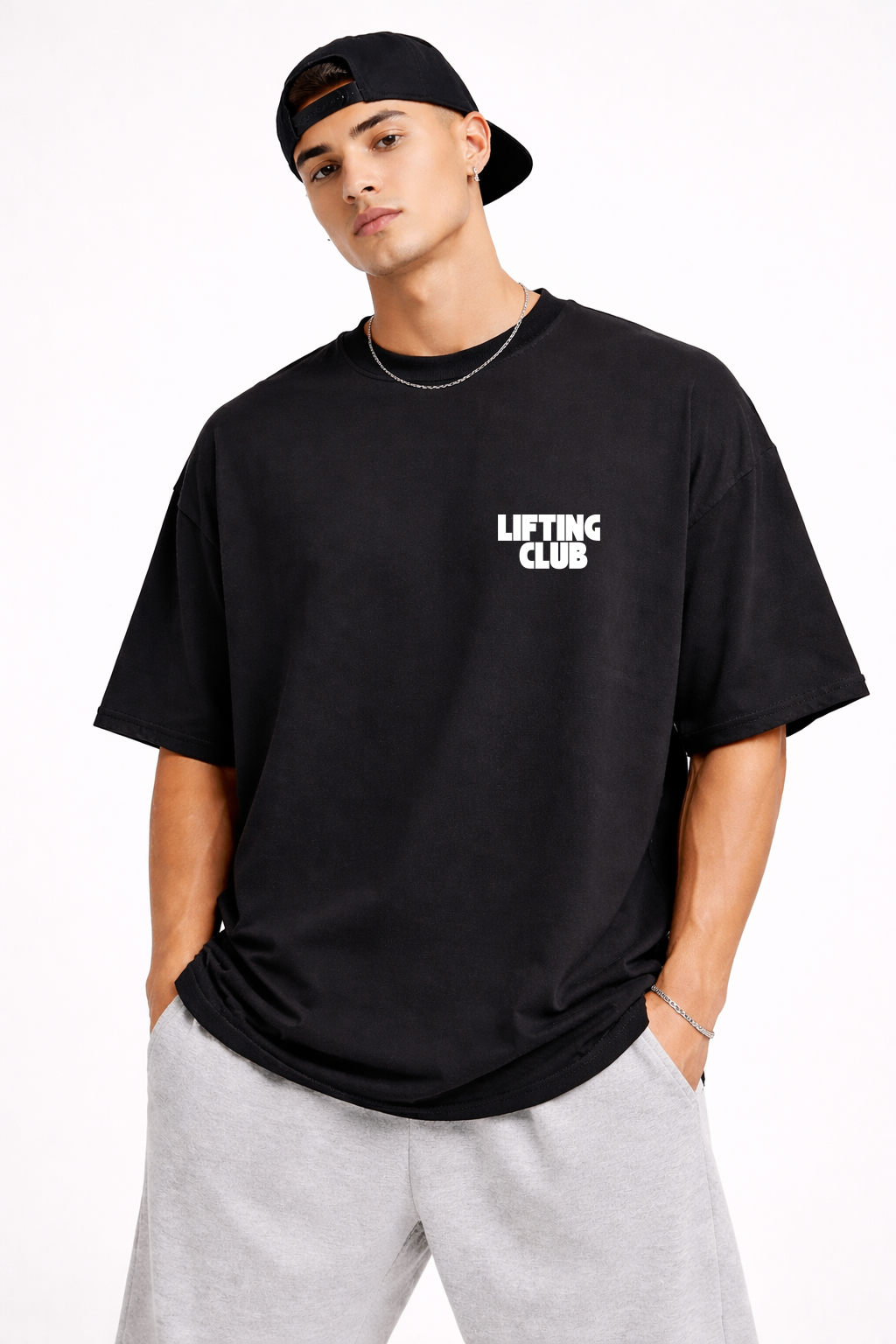 Lifting Club – Oversized Black T-Shirt