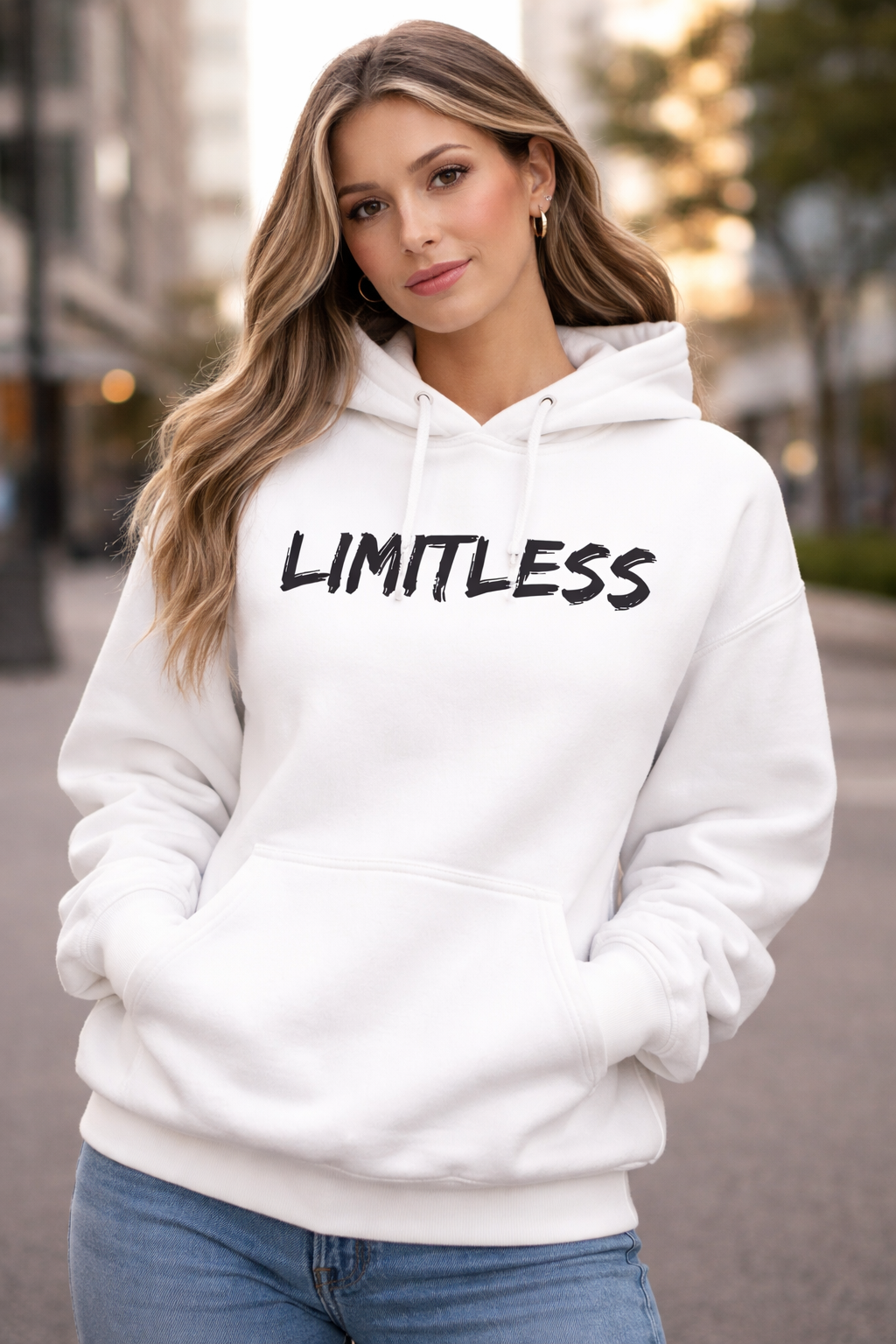 Urbane Fabulous Limitless White Women Hoodie