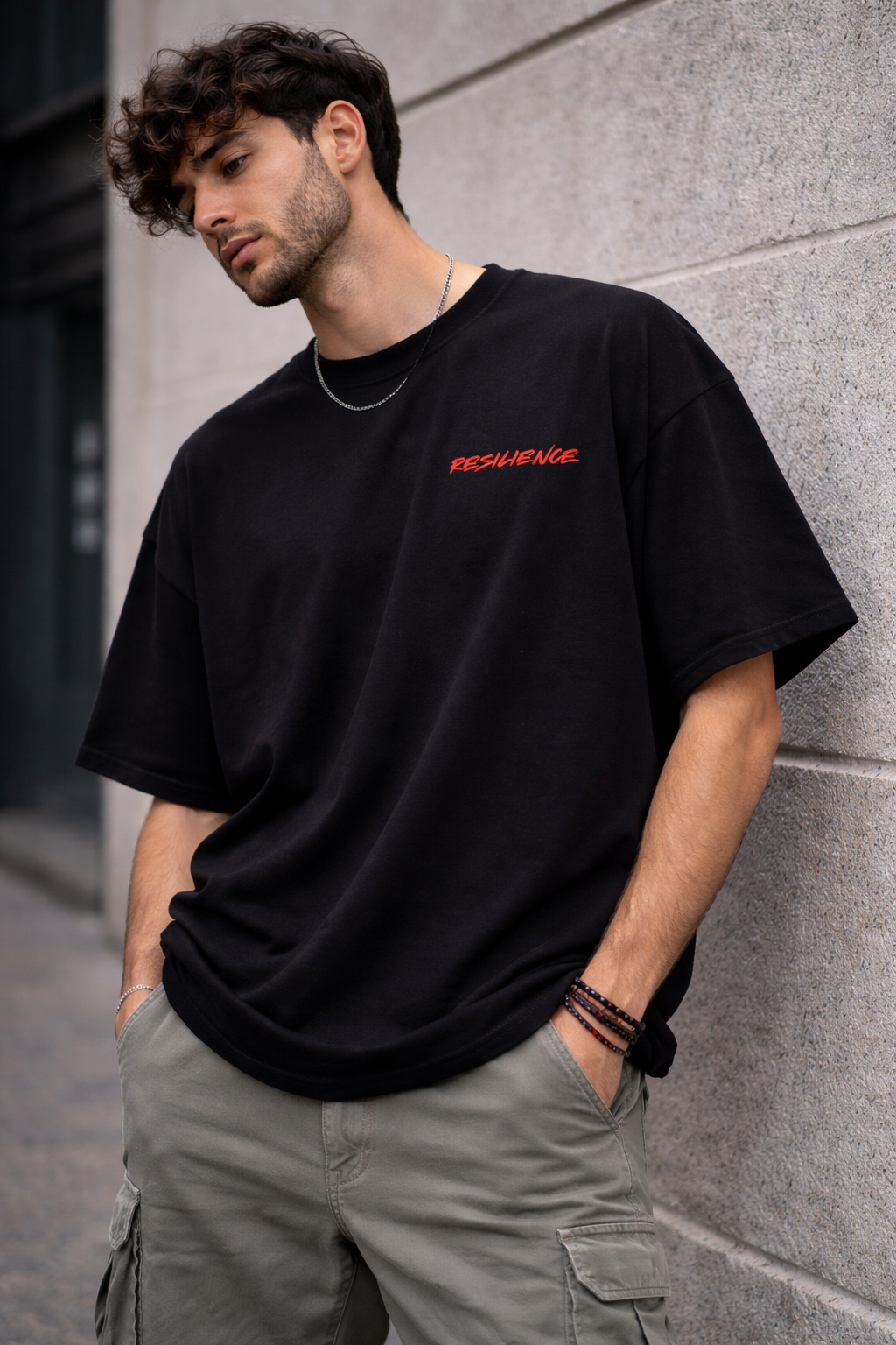 Resilience – Oversized Black T-Shirt