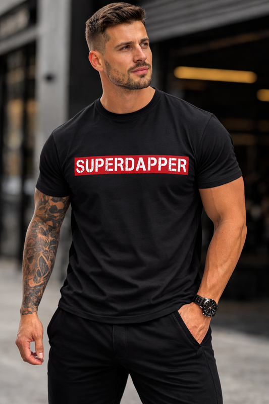 Black T-shirt with SUPERDAPPER Print