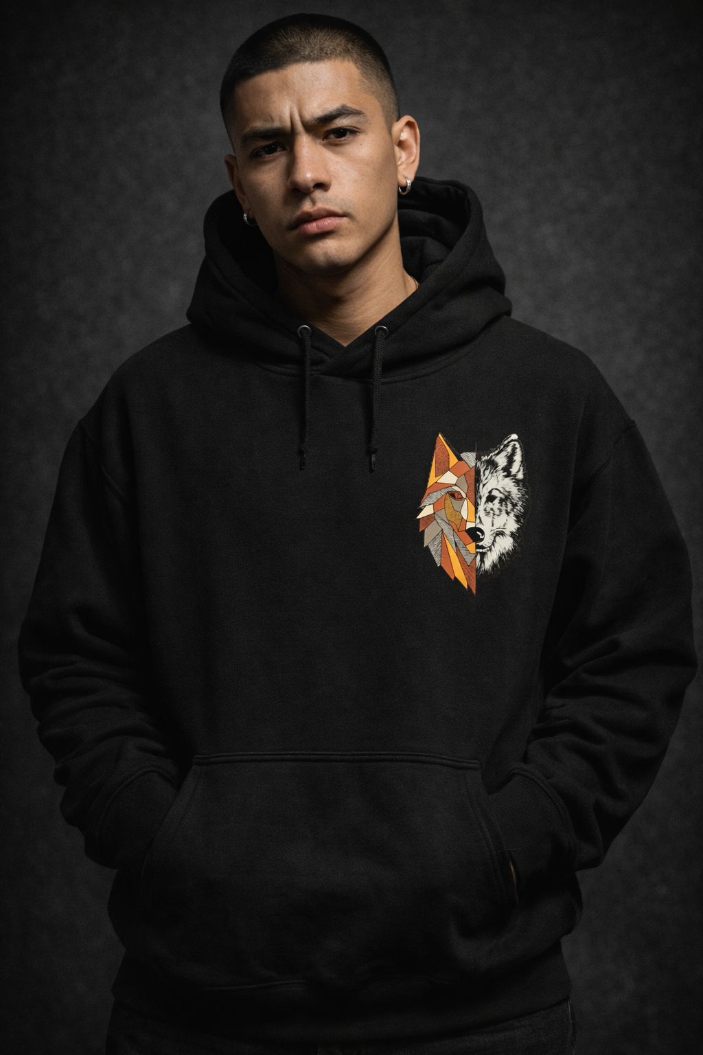 Urbane Fabulous Black WOLF Hoodie