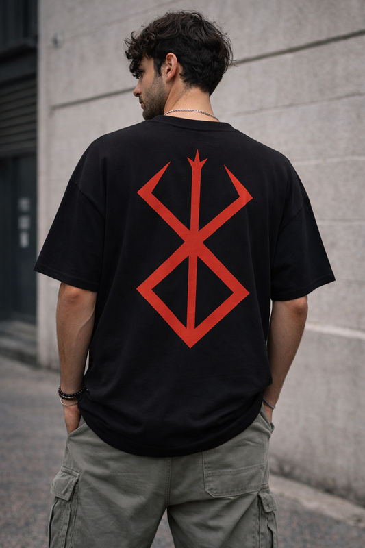 Berserk Symbol – Oversized Black T-Shirt