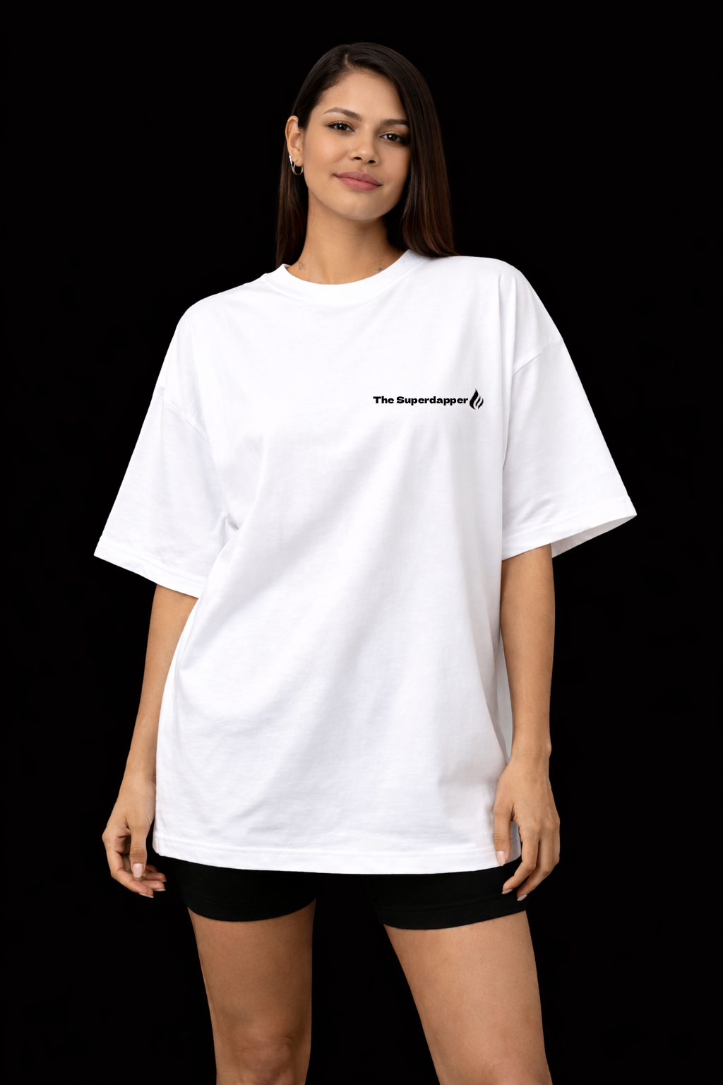 Brain Beats Trend Oversized White T-Shirt