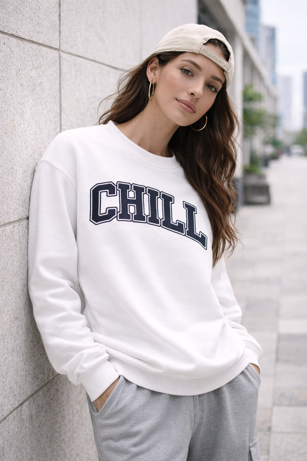 Urbane Fabulous Women White Sweatshirt