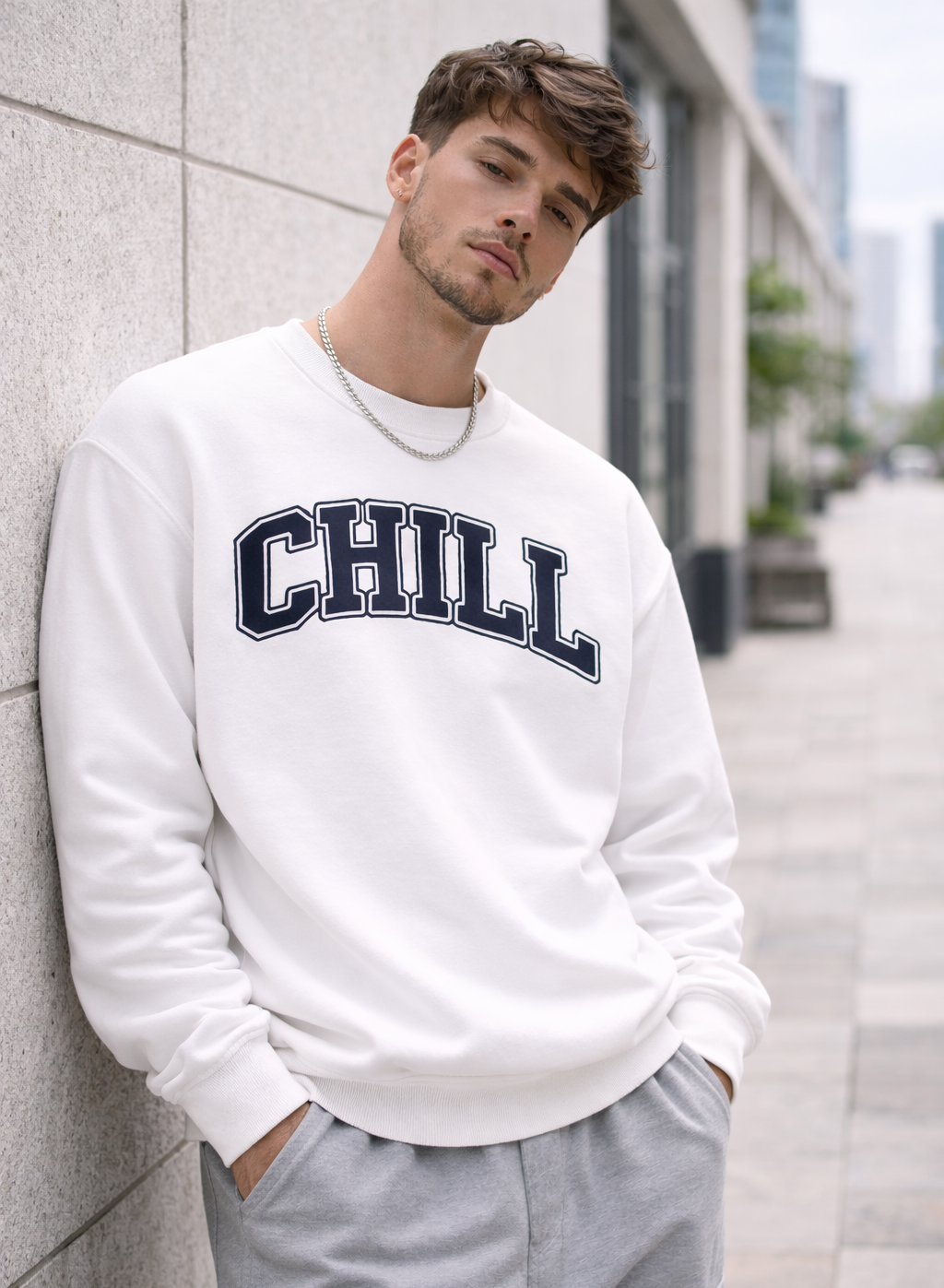 Urbane Fabulous Men White Sweatshirt