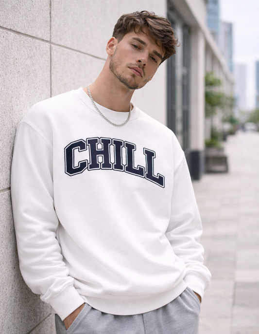 Urbane Fabulous Men White Sweatshirt