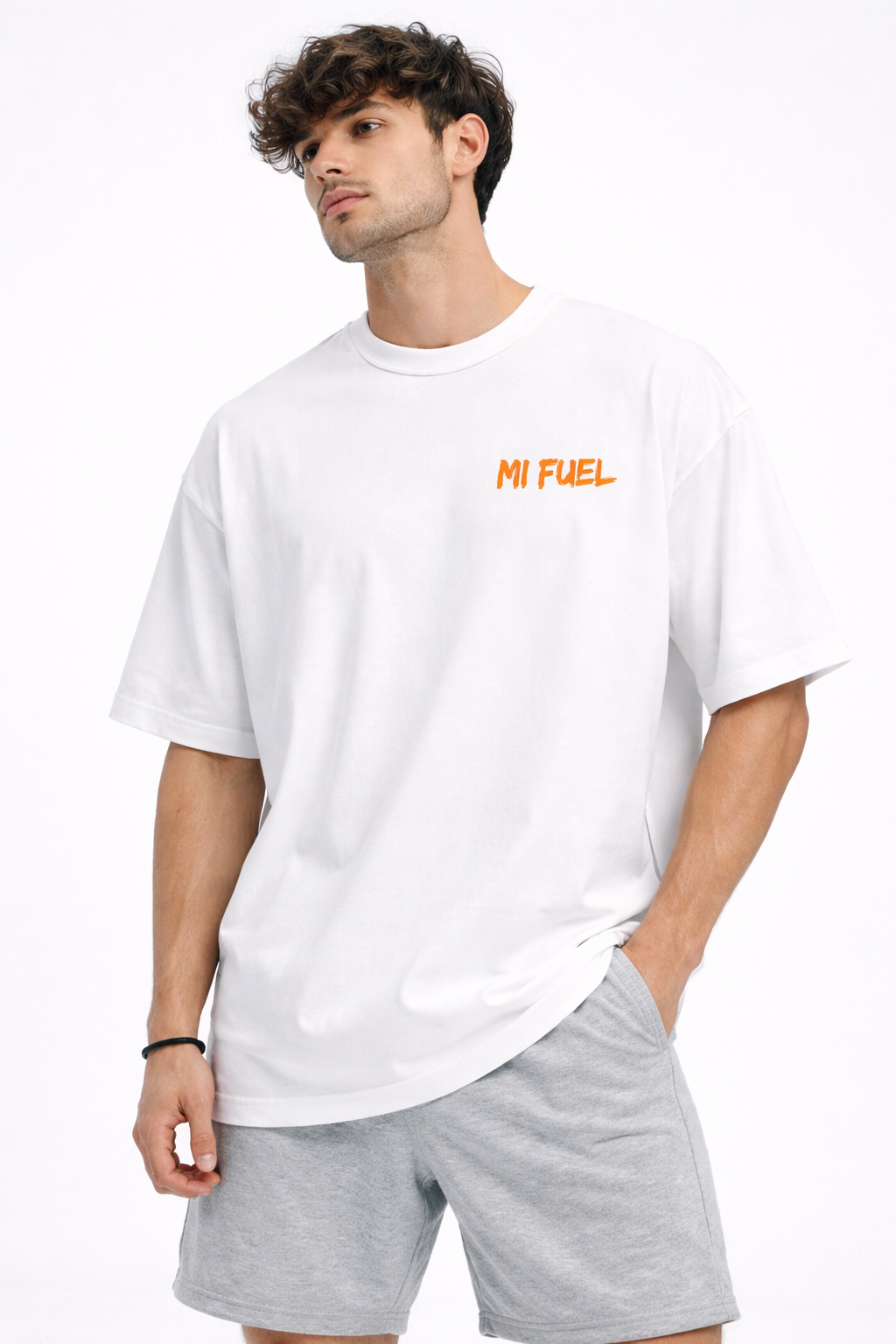 MI FUEL – Oversized White T-Shirt